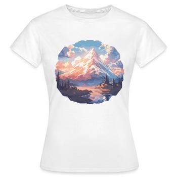 Mountain Mountains Mountain Mountains Mountain Landscape Mountaineer - Women's T-Shirt - white - Front - AI Model Female 172 dark (172cm)
