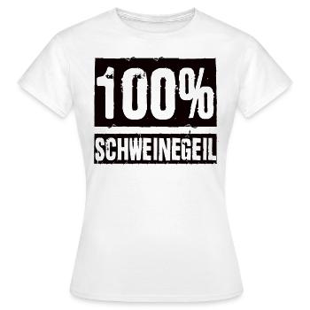 100% Schweinegeil Sarre Sarre Sarre - T-shirt Femme - blanc - Devant - AI Model Female 172 dark (172cm)