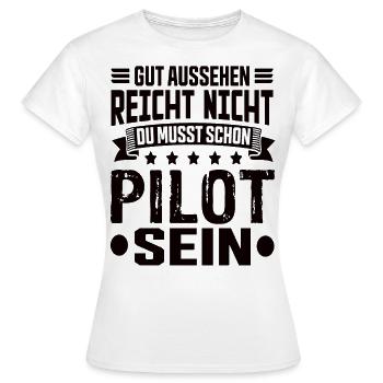 Pilot Pilots Pilots Saying Airplanes Flying - Women's T-Shirt - white - Front - AI Model Female 172 dark (172cm)