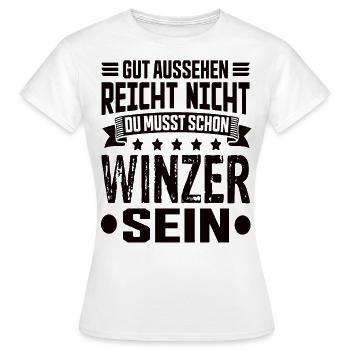 Winzer - Frauen T-Shirt - Weiß - Vorne - AI Model Female 172 dark (172cm)