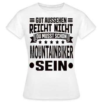Mountain bike Bike Mountain biker Mountain biking - Women's T-Shirt - white - Front - AI Model Female 172 dark (172cm)