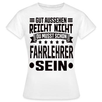 Instructeur d’auto-école - T-shirt Femme - blanc - Devant - AI Model Female 172 dark (172cm)