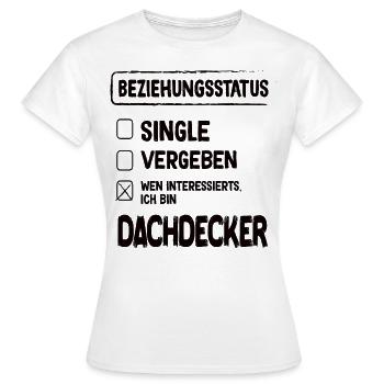 Statut de la relation de couvreur - T-shirt Femme - blanc - Devant - AI Model Female 172 dark (172cm)