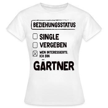 Statut de la relation jardinier - T-shirt Femme - blanc - Devant - AI Model Female 172 dark (172cm)