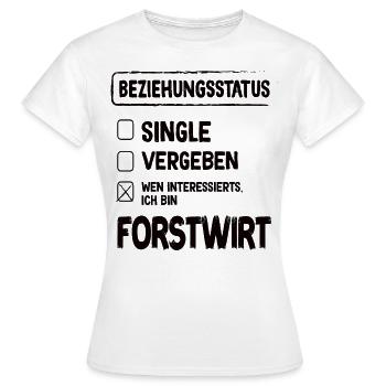 Forester Relationship Status Forester Forester Forester - Women's T-Shirt - white - Front - AI Model Female 172 dark (172cm)