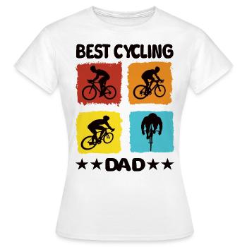Meilleur père cycliste - T-shirt Femme - blanc - Devant - AI Model Female 172 dark (172cm)