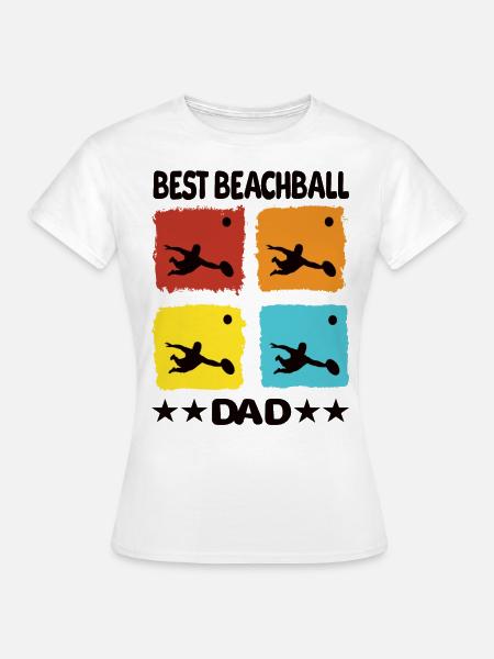 Best Beachball Dad - Frauen T-Shirt - Weiß