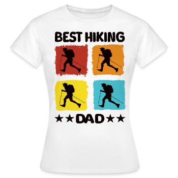 Meilleur père de randonnée - T-shirt Femme - blanc - Devant - AI Model Female 172 dark (172cm)