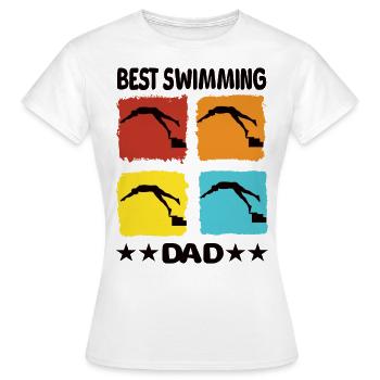 Meilleur père nageur - T-shirt Femme - blanc - Devant - AI Model Female 172 dark (172cm)