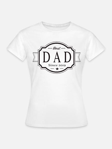 Bester Papa seit 2019 - Frauen T-Shirt - Weiß