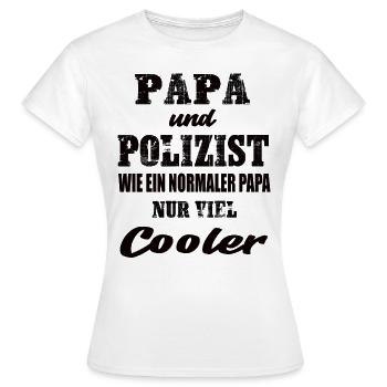 Dad and policeman - Women's T-Shirt - white - Front - AI Model Female 172 dark (172cm)