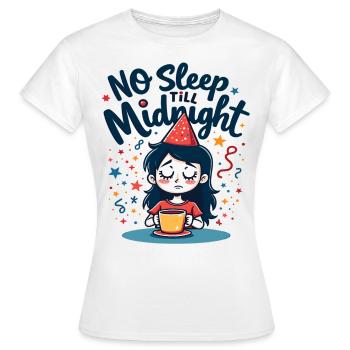 Pas de sommeil jusqu’à minuit - T-shirt Femme - blanc - Devant - AI Model Female 172 dark (172cm)