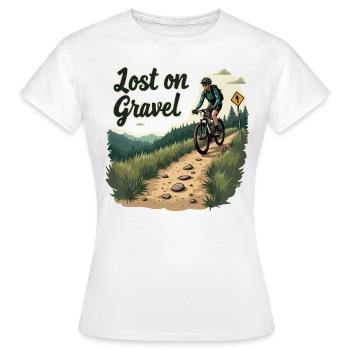 Lost on Gravel Gravel Bike Gravel Bikes - Women's T-Shirt - white - Front - AI Model Female 172 dark (172cm)