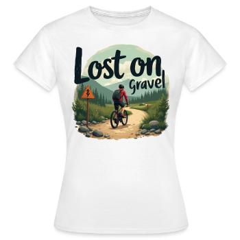 Lost on Gravel Gravel Bike Gravel Bikes - Women's T-Shirt - white - Front - AI Model Female 172 dark (172cm)