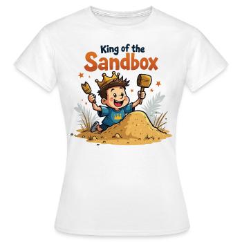 King of the Sandbox – Funny Kids Motif - Women's T-Shirt - white - Front - AI Model Female 172 dark (172cm)