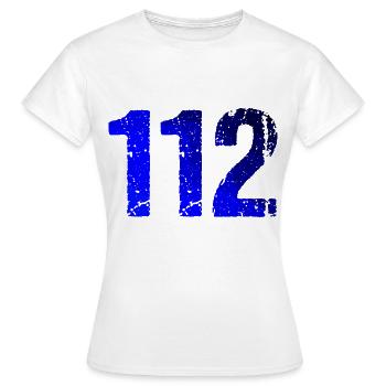 112 Sauvetage d’urgence à la lumière bleue - T-shirt Femme - blanc - Devant - AI Model Female 172 dark (172cm)