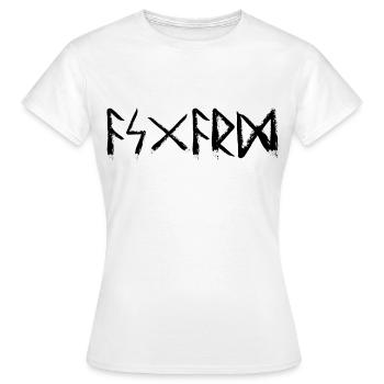 Langue runique asgard - T-shirt Femme - blanc - Devant - AI Model Female 172 dark (172cm)