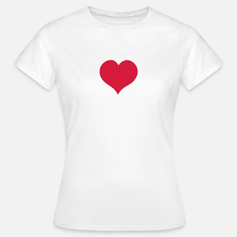 Fire Heart 2c - Women's T-Shirt - white