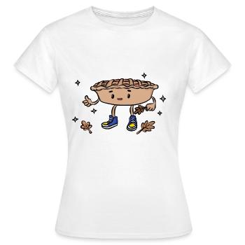 Tarte aux pommes - T-shirt Femme - blanc - Devant - AI Model Female 172 dark (172cm)