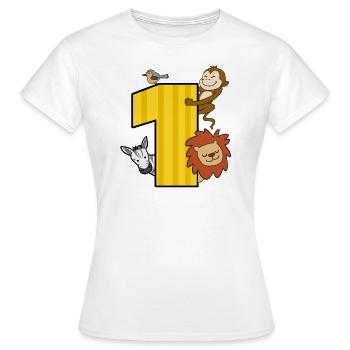 Erster Geburtstag - Frauen T-Shirt - Weiß - Vorne - AI Model Female 172 dark (172cm)