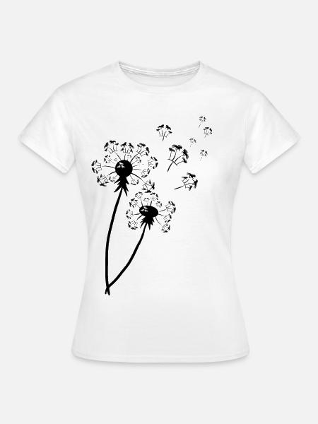 Pusteblumen Tölter schwarz - Frauen T-Shirt - Weiß
