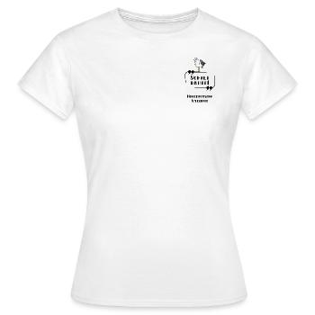Schiet druff Möwe Plattdeutsch Weisheit lustig - Frauen T-Shirt - Weiß - Vorne - AI Model Female 172 dark (172cm)