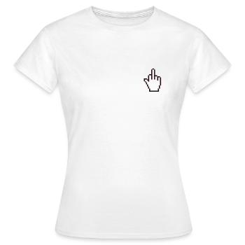 Pixel du doigt du milieu - T-shirt Femme - blanc - Devant - AI Model Female 172 dark (172cm)