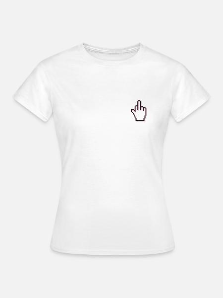 Middle finger pixel - Women's T-Shirt - white