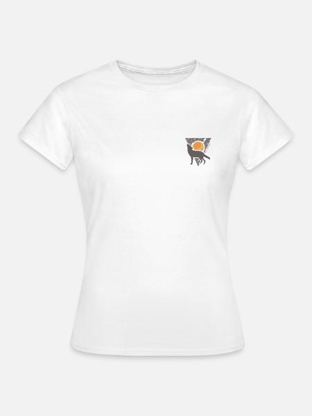 Wolf Vollmond - Frauen T-Shirt - Weiß