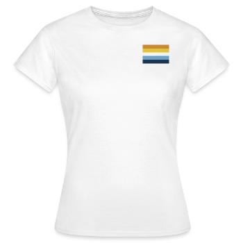 Le drapeau Aroace - T-shirt Femme - blanc - Devant - AI Model Female 172 dark (172cm)