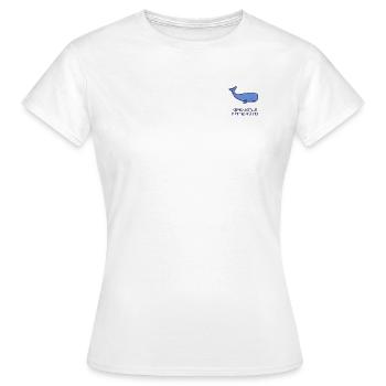 Pottwal - Wenn ich Angst habe, verstecke ich mich im Wasser - Frauen T-Shirt - Weiß - Vorne - AI Model Female 172 dark (172cm)