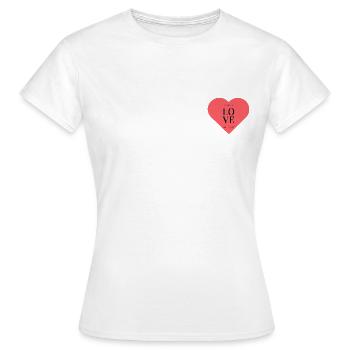 Valentinstag Liebe - Frauen T-Shirt - Weiß - Vorne - AI Model Female 172 dark (172cm)
