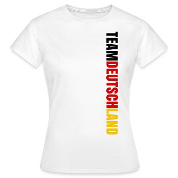 TEAM DEUTSCHLAND - MANNSCHAFT - TEILNEHMER - GER - Frauen T-Shirt - Weiß - Vorne - AI Model Female 172 dark (172cm)