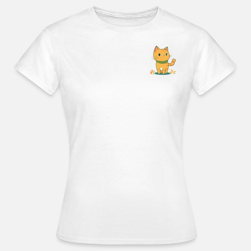 Chat avec écharpe - T-shirt Femme - blanc