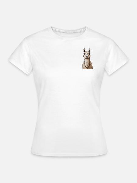 Comic Lama - Frauen T-Shirt - Weiß