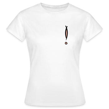 Decorative exclamation mark. Hand drawn. - Women's T-Shirt - white - Front - AI Model Female 172 dark (172cm)