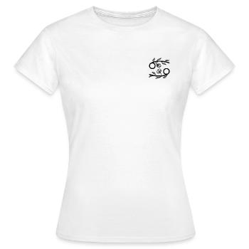Sternzeichen Krebs mit Floralen Akzenten - Frauen T-Shirt - Weiß - Vorne - AI Model Female 172 dark (172cm)