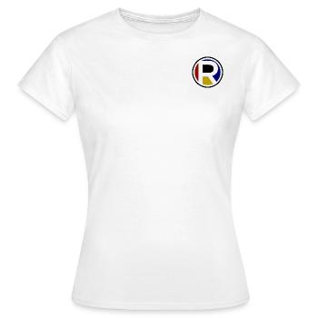 Abréviation R | Point R | Nom R | Logo R | District R - T-shirt Femme - blanc - Devant - AI Model Female 172 dark (172cm)