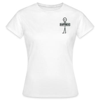 Happy Stick Figure – Cool Happy Happiness - Women's T-Shirt - white - Front - AI Model Female 172 dark (172cm)