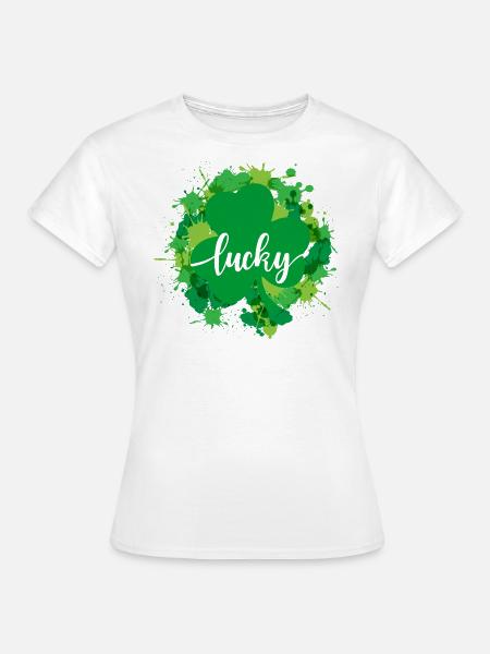 Aquarell Saint Patrick Day - Frauen T-Shirt - Weiß