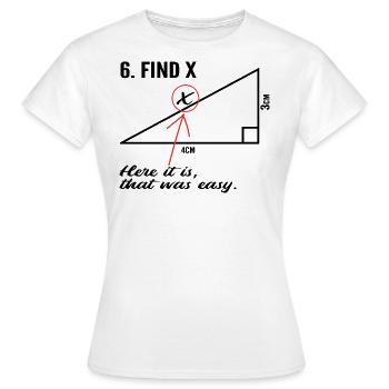 Suchen x - Frauen T-Shirt - Weiß - Vorne - AI Model Female 172 dark (172cm)