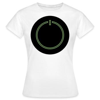 Power Button - Women's T-Shirt - white - Front - AI Model Female 172 dark (172cm)