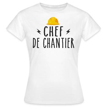 Site Manager - Women's T-Shirt - white - Front - AI Model Female 172 dark (172cm)
