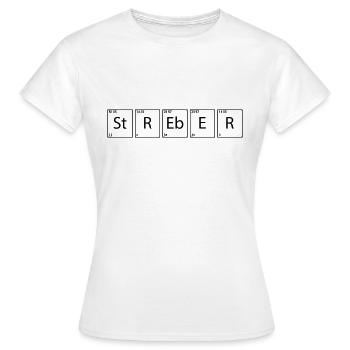 streber - Frauen T-Shirt - Weiß - Vorne - AI Model Female 172 dark (172cm)