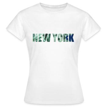 NEW YORK - Women's T-Shirt - white - Front - AI Model Female 172 dark (172cm)