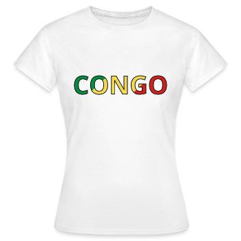 Flagge des Kongo - Frauen T-Shirt - Weiß - Vorne - AI Model Female 172 dark (172cm)
