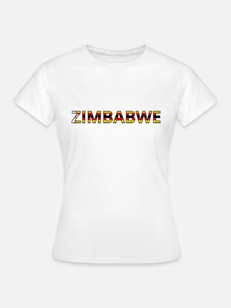Flagge von Simbabwe - Frauen T-Shirt - Weiß