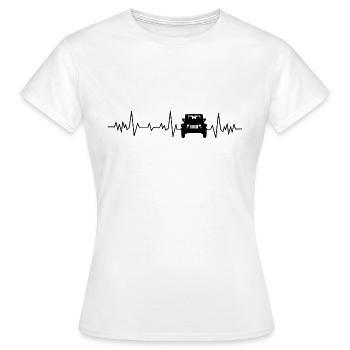 Battement de cœur jeep - T-shirt Femme - blanc - Devant - AI Model Female 172 dark (172cm)