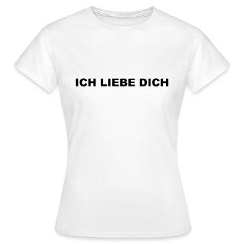 ich liebe dich - Frauen T-Shirt - Weiß - Vorne - AI Model Female 172 dark (172cm)