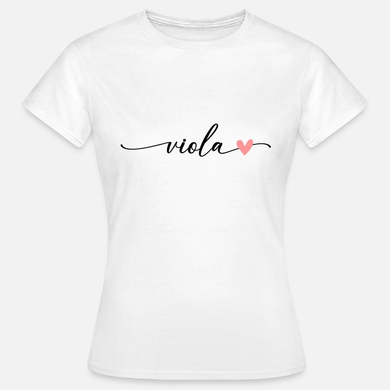 Viola Nom Prénom Calligraphie Script - T-shirt Femme - blanc
